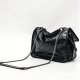 Black Soft Tote Bag Tote Shoulder Bucket Hundred Bags Large Capacity Shopping Bag
